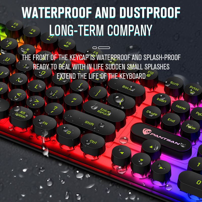 Silicone Wired Keyboard & Mouse Set - Flexible, Waterproof USB Desktop Combo