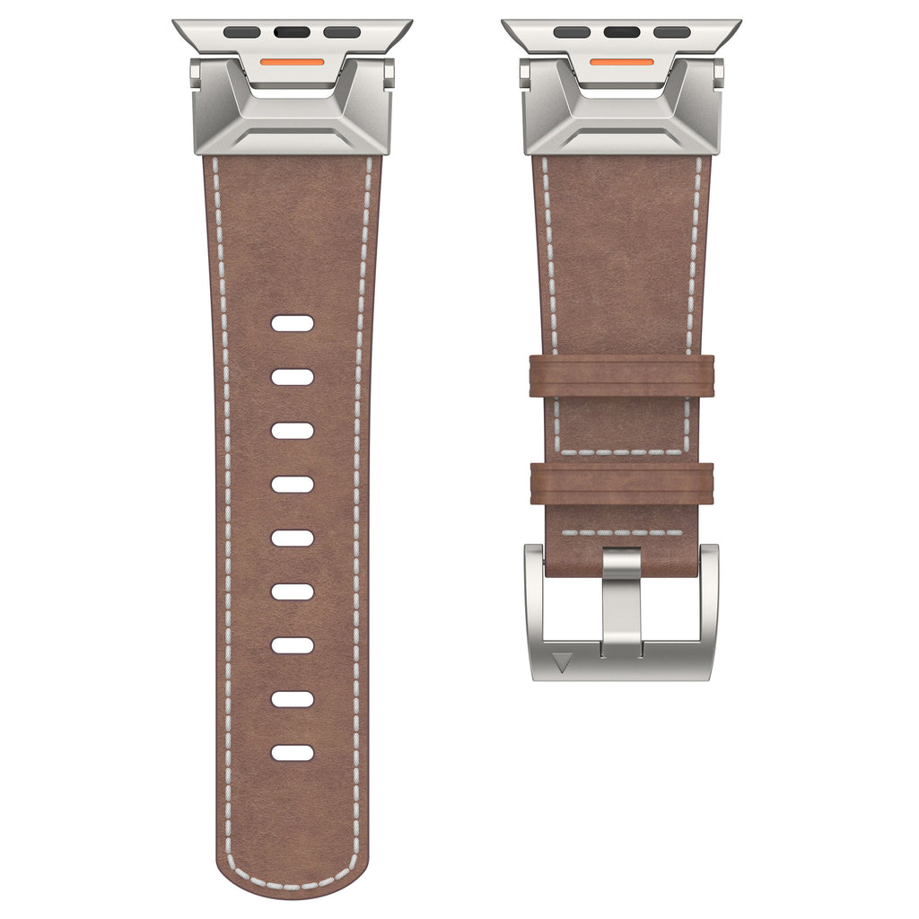 Apple Watch Leather Strap | 42/44/45/49mm | Business Style | Napa, Oil Wax & Crazy Horse Leather | 4 Finishes – product image 6 | Fidmat24 Tech Market