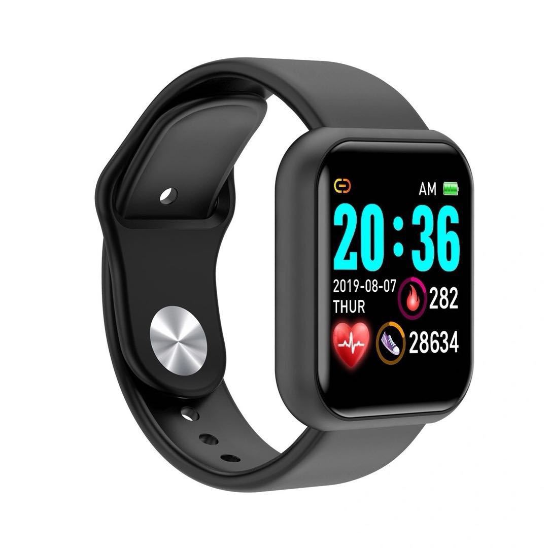 Y68 FitPro Smart Bracelet – 1.44" Bluetooth Sports Watch with Sleep & Health Tracking – Black silver