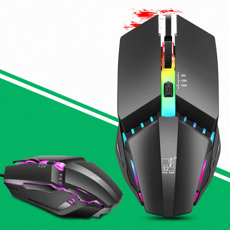 K3 Wired RGB Gaming Mouse - 1600 DPI, 4 Buttons, Four-Way Scroll, 1.5m Cable | Matte Black