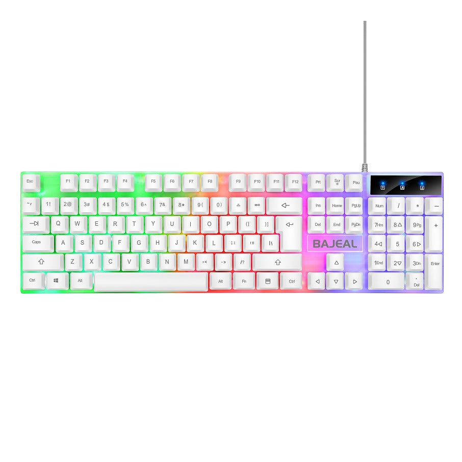 Bajeal T350 Backlit Wired Keyboard - Mechanical Feel USB Gaming & Office Keyboard