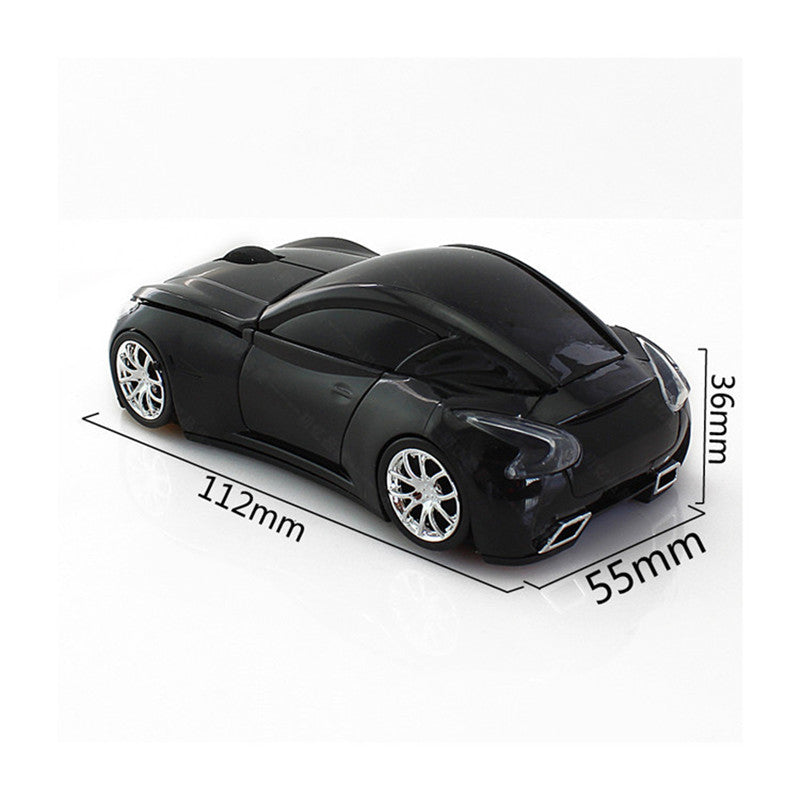 Car-Shaped Wireless Mouse - 1000 DPI, 2.4GHz, 10m Range | White, Red, Green, Blue, Black & Grey