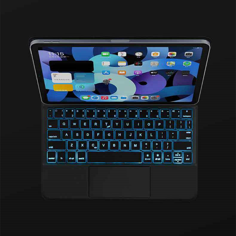Magnetic Suspension Flat Bluetooth Keyboard - 109 & 129 Key | Apple Compatible | Black, Blue & White