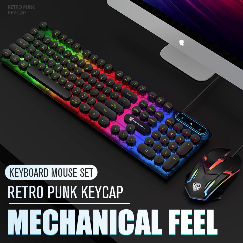 Silicone Wired Keyboard & Mouse Set - Flexible, Waterproof USB Desktop Combo