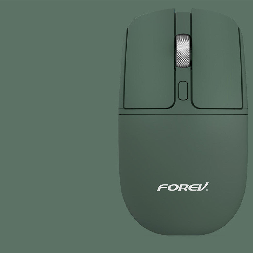 Slim Silent Bluetooth & 2.4G Wireless Mouse - Portable, Ultra-Flat | Black, Gray, Red, Dark Green & Dark Blue
