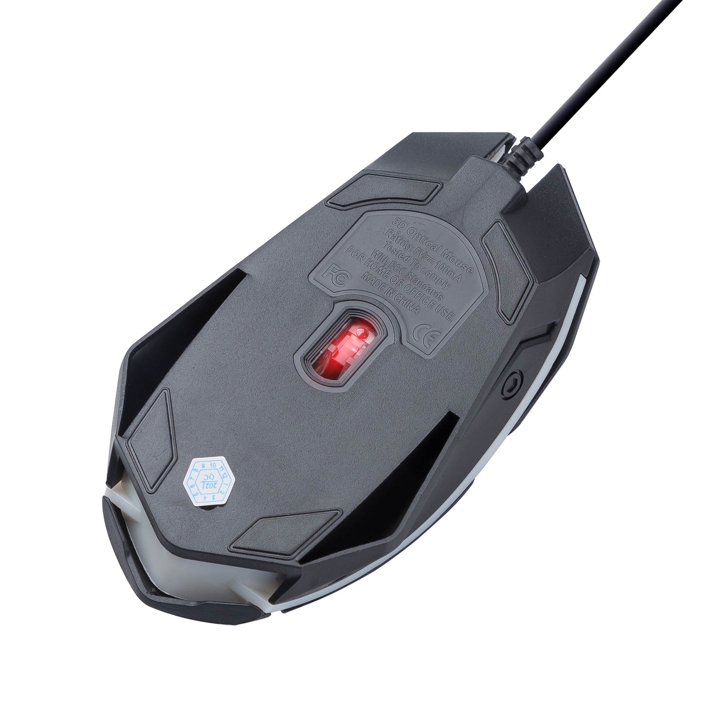 Wired Optical Mouse - 1000 DPI, USB, Slim Profile | Black