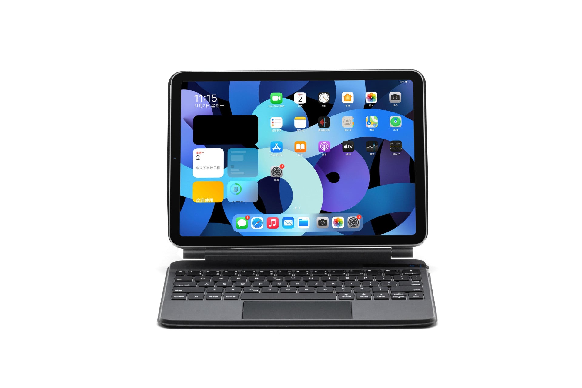 Magnetic Suspension Flat Bluetooth Keyboard - 109 & 129 Key | Apple Compatible | Black, Blue & White