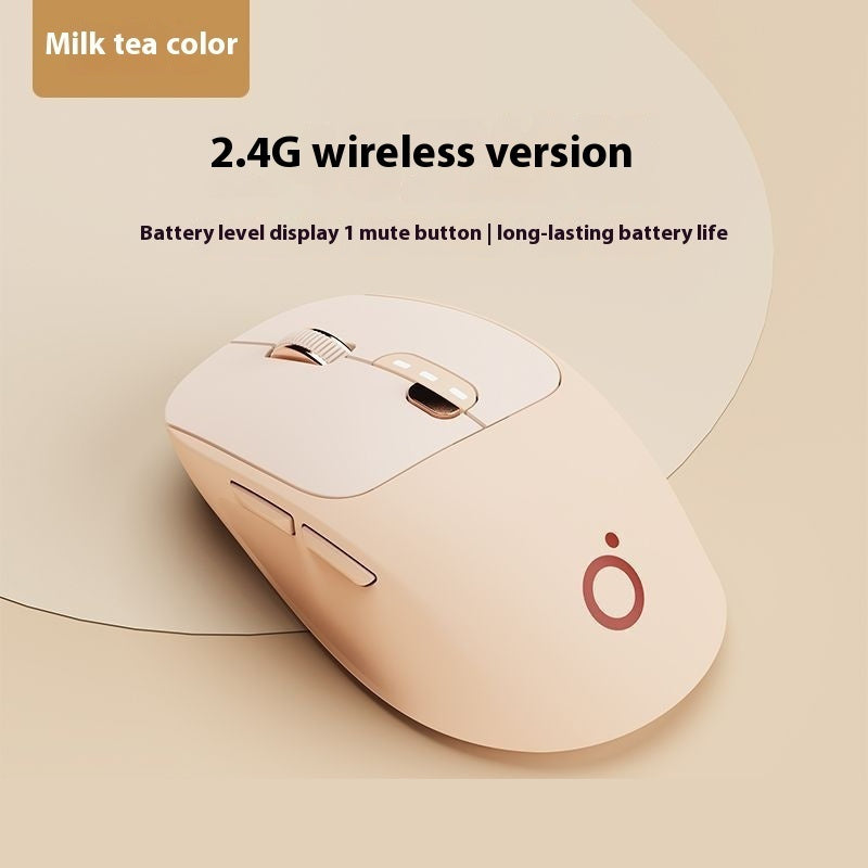 Q5 Silent Wireless Mouse - 5 Buttons | 2.4GHz or Dual-Mode Bluetooth | Matcha, Milk Tea, Sky Blue & More