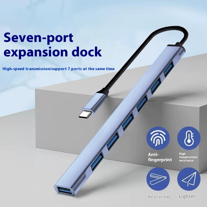 USB-C 7-in-1 Hub Expansion Dock - Multi-Port Adapter for Laptops