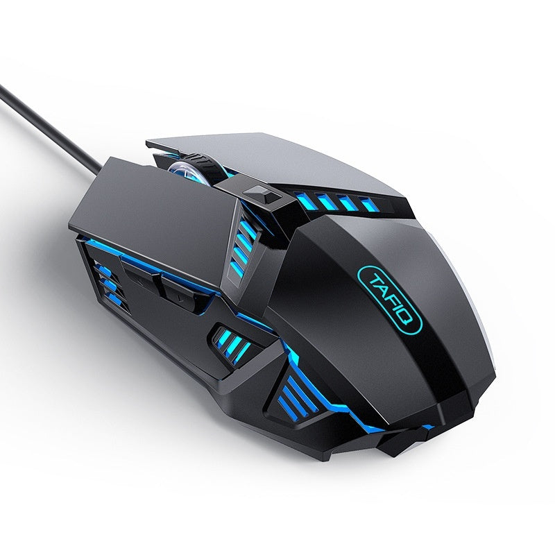 Luminous Wired Gaming Mouse - 6 Button USB Optical Mouse with LED Light
