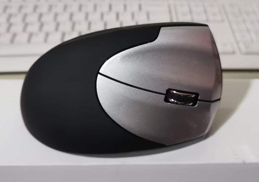 Wireless Vertical Mouse - 1200 DPI, 2.4GHz, 10m Range | Large Ergonomic Design | Black